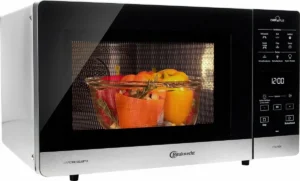 BAUKNECHT Mikrowelle MW 49 SL, 1900 Watt, 25 Liter, 6 Leistungsstufen, Crisp-Funktion – u.a. für TK-Pizza in 11min